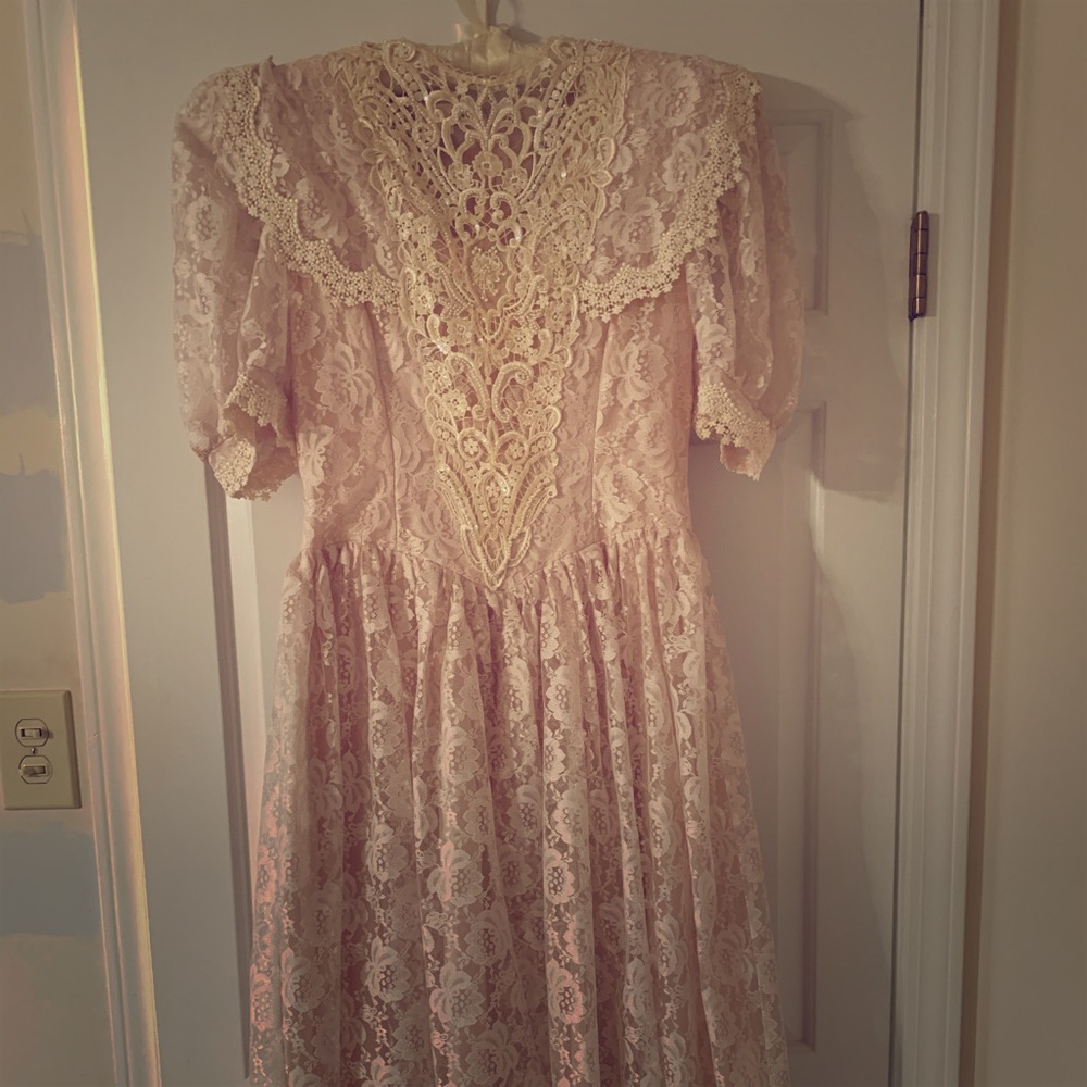 Vintage Jessica McClintock tea-length dress